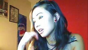 Punk Rock Gothic Slut Going Wild On Webcam