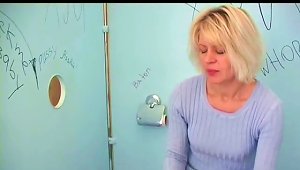 Milf Enjoys Hanging Out At Public Bathrooms And Sucking Stranger's Cocks