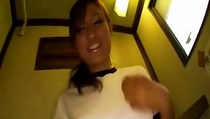 Petite Japanese Teen Giving Her Watchers A Masturbation Show In The  Loo