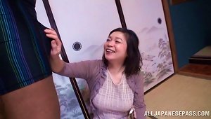 Horny Japanese Mature Lady Rides A Black Cock Doggystyle