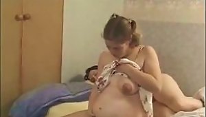 Two Hairy Pregnant Babes And A Mature Playing
