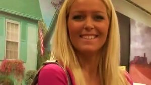 Sophie Moone The Cute Blonde Walks Around The Mall