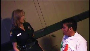 Naughty Milf Cop With Big Tits Fucking Her Prisoner