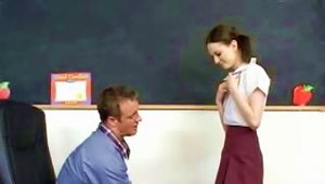 Cute Andrea Anderson Strips For Her Teacher