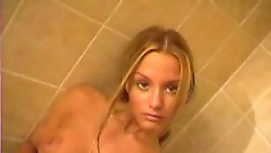 Slim Teen Takes A Shower And Looks Hot