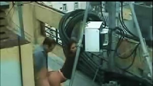 Watch This Hazardous Video Of Two Freaks Fucking Under The High Voltage Cables