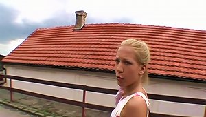 Blonde Czech Fresh Out Of School Gets Fucked In Outdoors