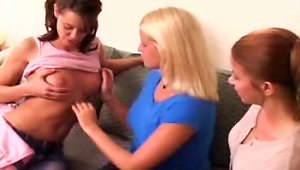 Three Hot Lesbians Has Fingering And Licking Their Cunts